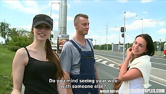 A Young Czech Teen Persuaded For Outdoor Public Sexual Encounter With A Couple