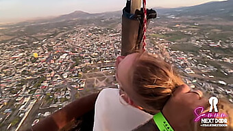 Sunrise Romance In A Hot Air Balloon Above Mexican Pyramids